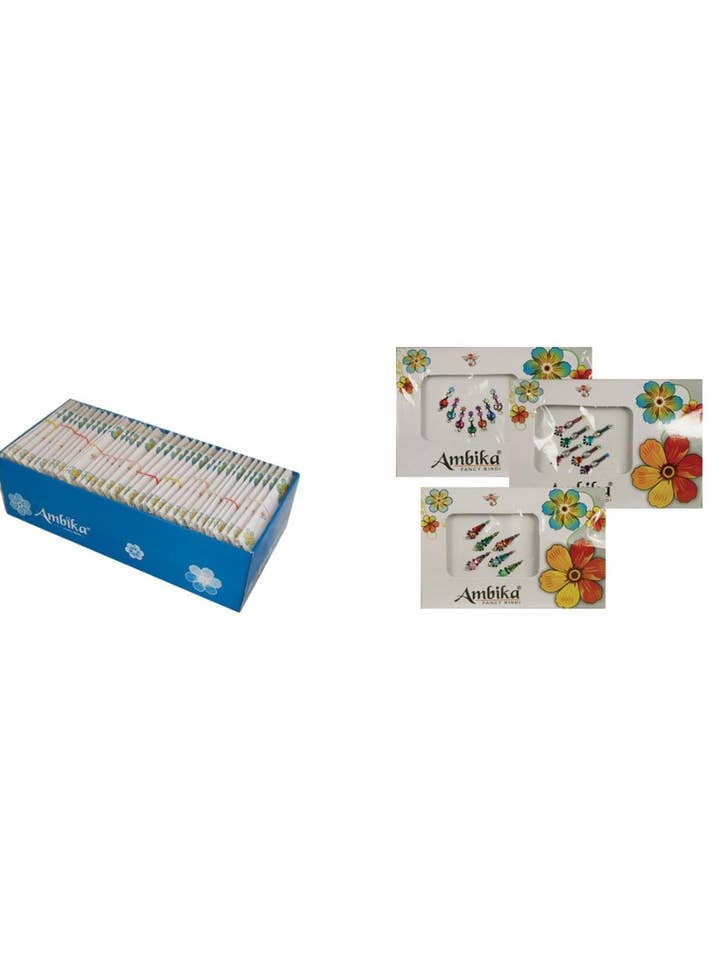 Geassorteerde Kolhapuri Bindis per dozijn met strass voor wholesale door Ancientveda