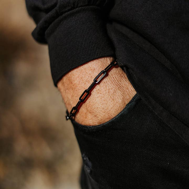 In God We Must - Vente Bracelets maillon et chaîne - Bracelet en acier inoxydable Blackout IGWM3