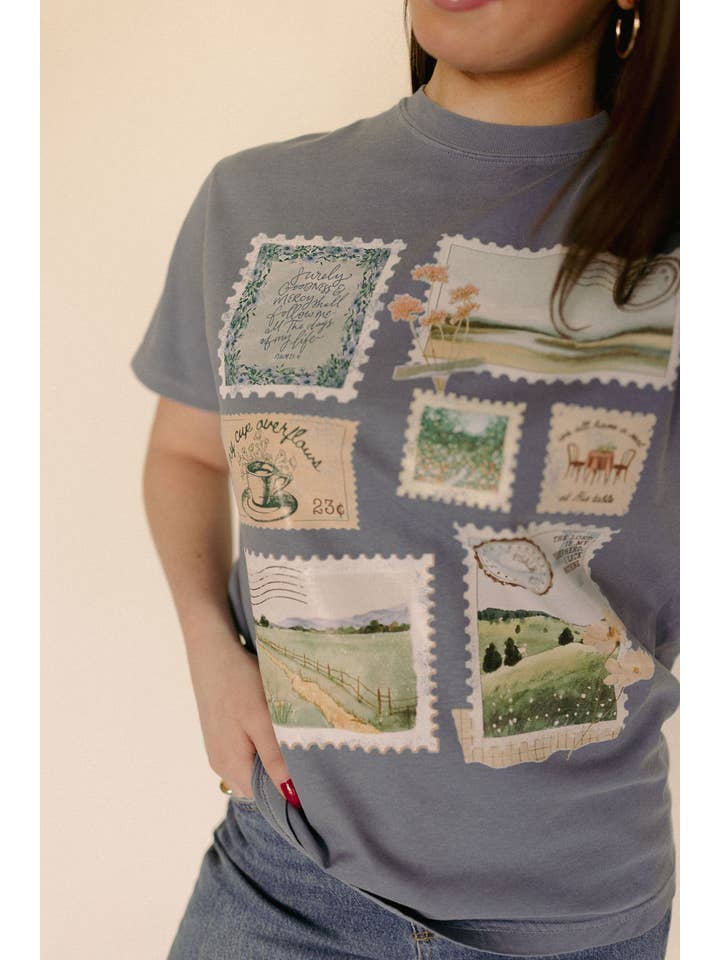 Whitney | Chaudoin Creations - Wholesale Screen Printed T-Shirt - Women's - Pslam 23 Stamp Graphic Tee 1