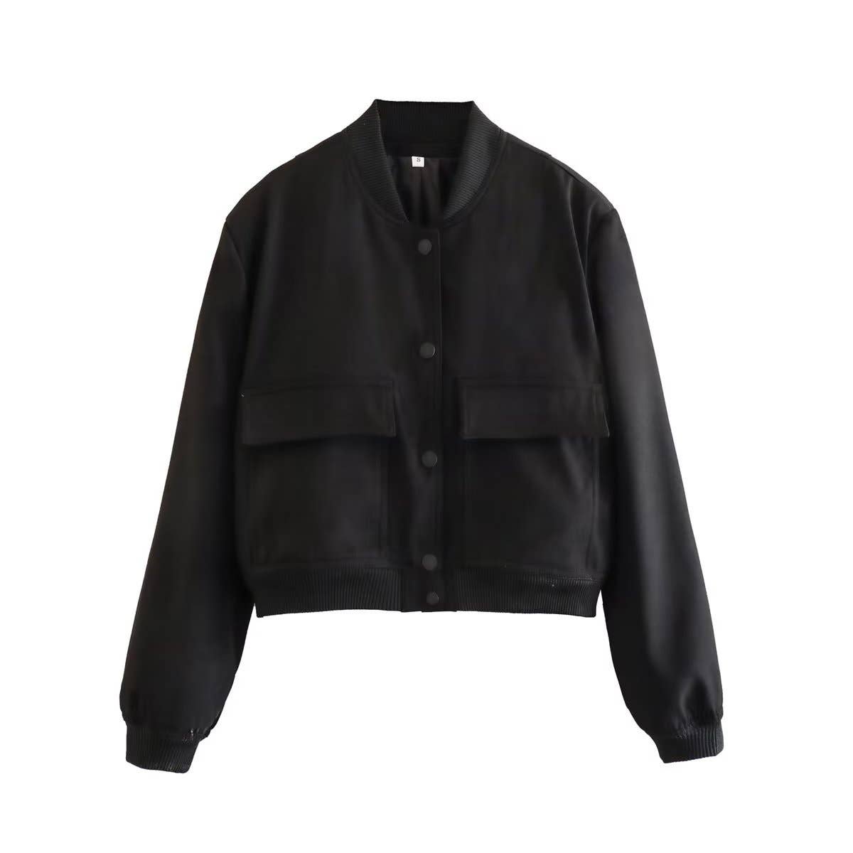 HIDDENBRAND - Wholesale Bomber Jacket - Women's - relaxed button through cropped bomber jacket1