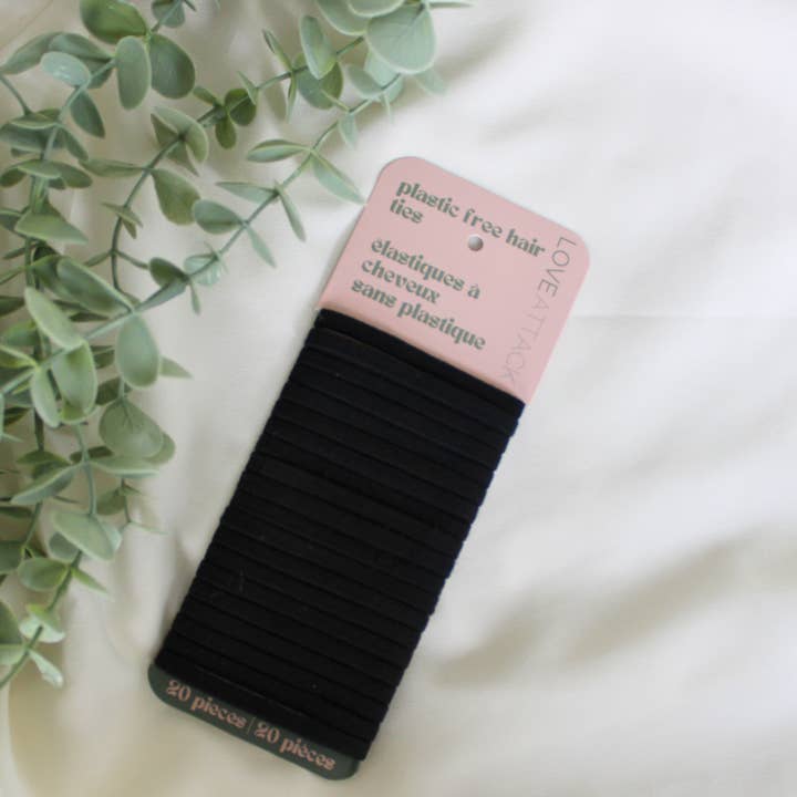 Love Attack - Wholesale Hair Tie - Organic Plastic Free Biodegradable Hair Ties - 20 Pack