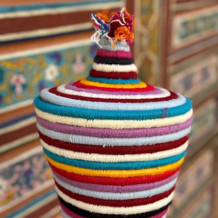 SOUK in the CITY – wholesale Basket – Berber Baskets STRIPED - mix3