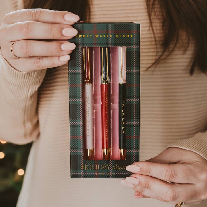 Holiday Cheer Metal Pen Set - Stocking Stuffers, Gifts for wholesale by Sweet Water Decor