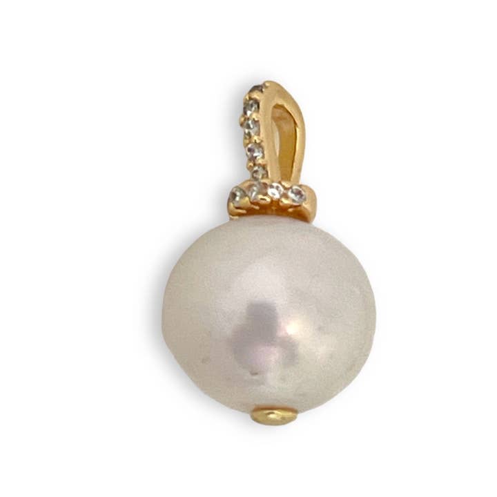 Shiver + Duke - Wholesale Individual Charm/Pendant - Freshwater Pearl Pave Pendant