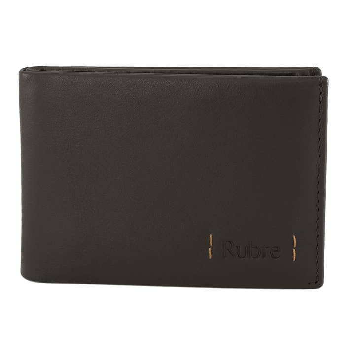 Portefeuille en cuir pour homme avec porte-monnaie et anti-RFID pour la vente par Lupel & Rubre