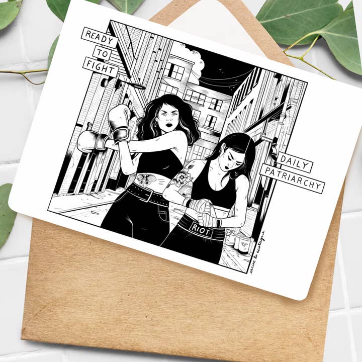 Cartão postal - Pronto para Lutar por atacado de Cerise la Castagne