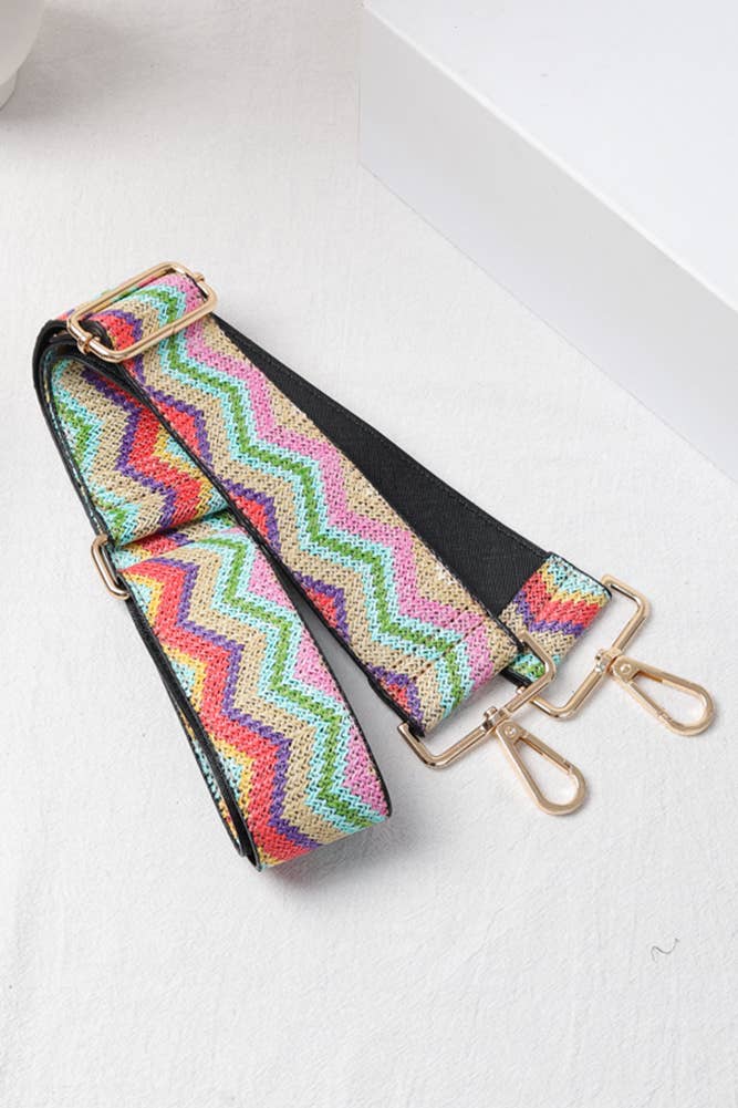 Hana - Wholesale Bag Strap - Women's - Chevron Pattern Straw Bag Straps12