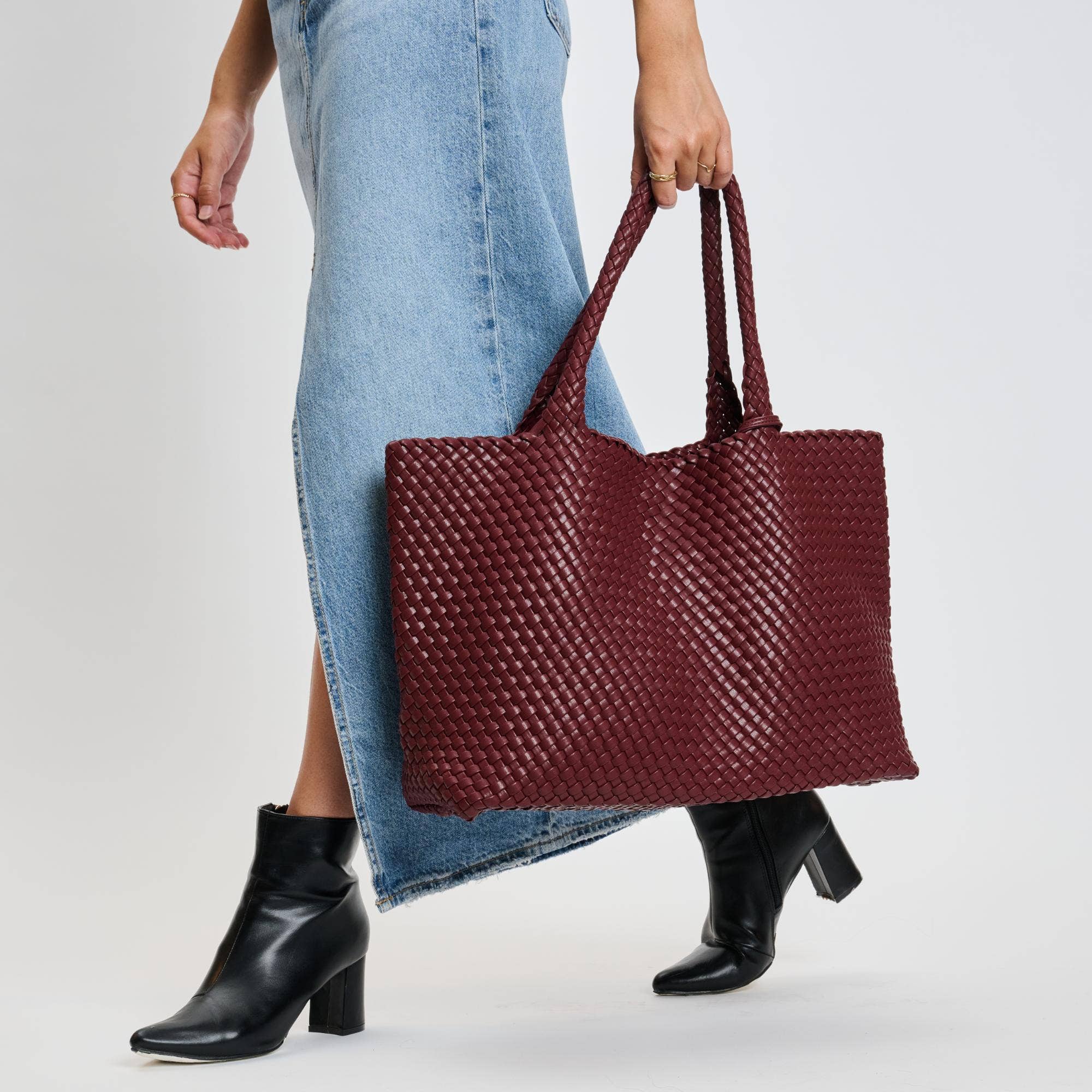 Moda Luxe - Vendita all'ingrosso Borsa tote - Donna - Borsa tote intrecciata in pelle vegana Solana67