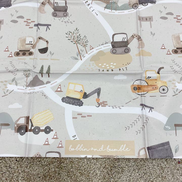 Bobbin and Bumble - Baby Changing Mats – wholesale Mat – Kids & baby – Children’s Splash Mat | Digger Land Print | Wipeable1