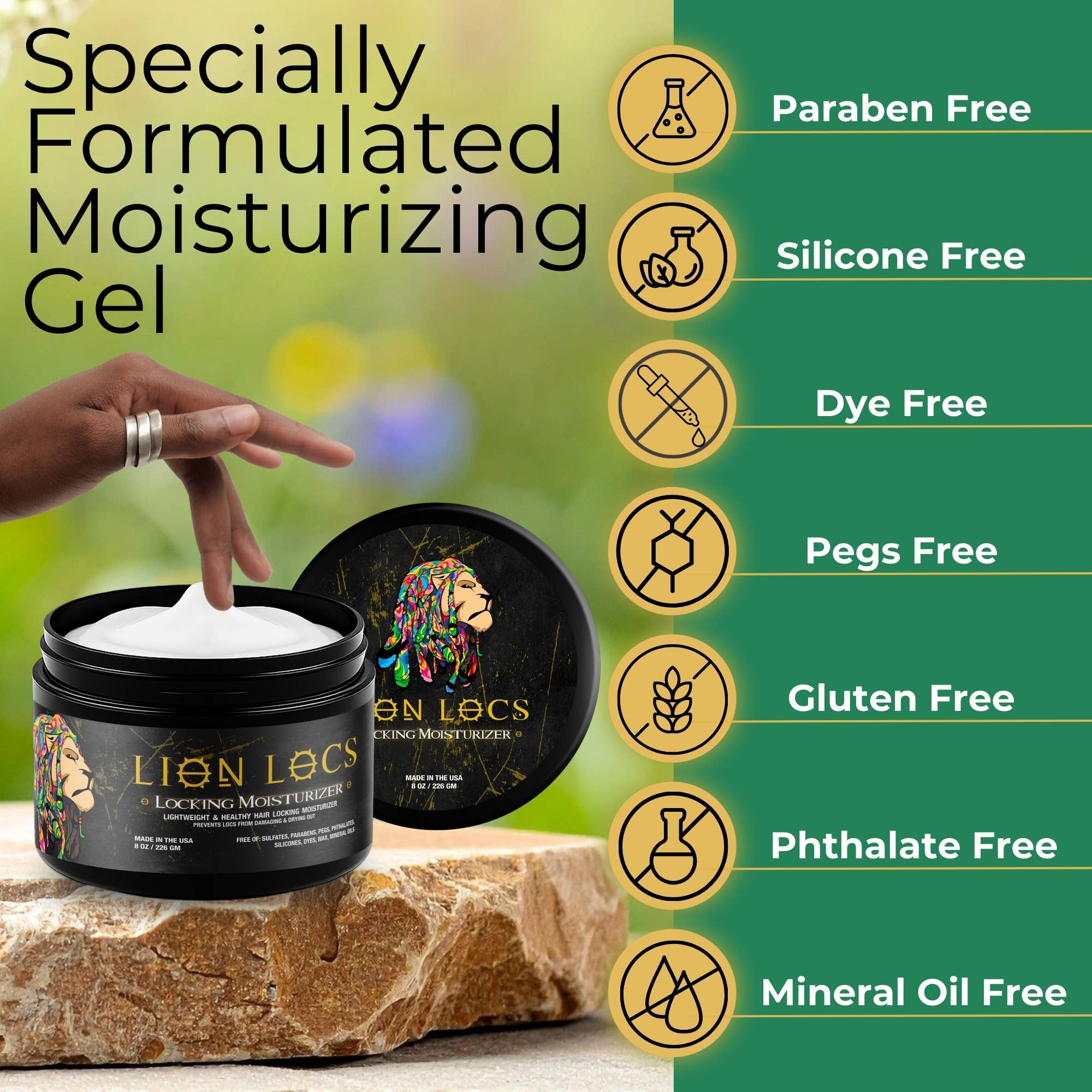 Lion Locs LLC - Wholesale Hair Styling Gel/Mousse - Lion Locs Locking Moisturizer Gel / Cream4