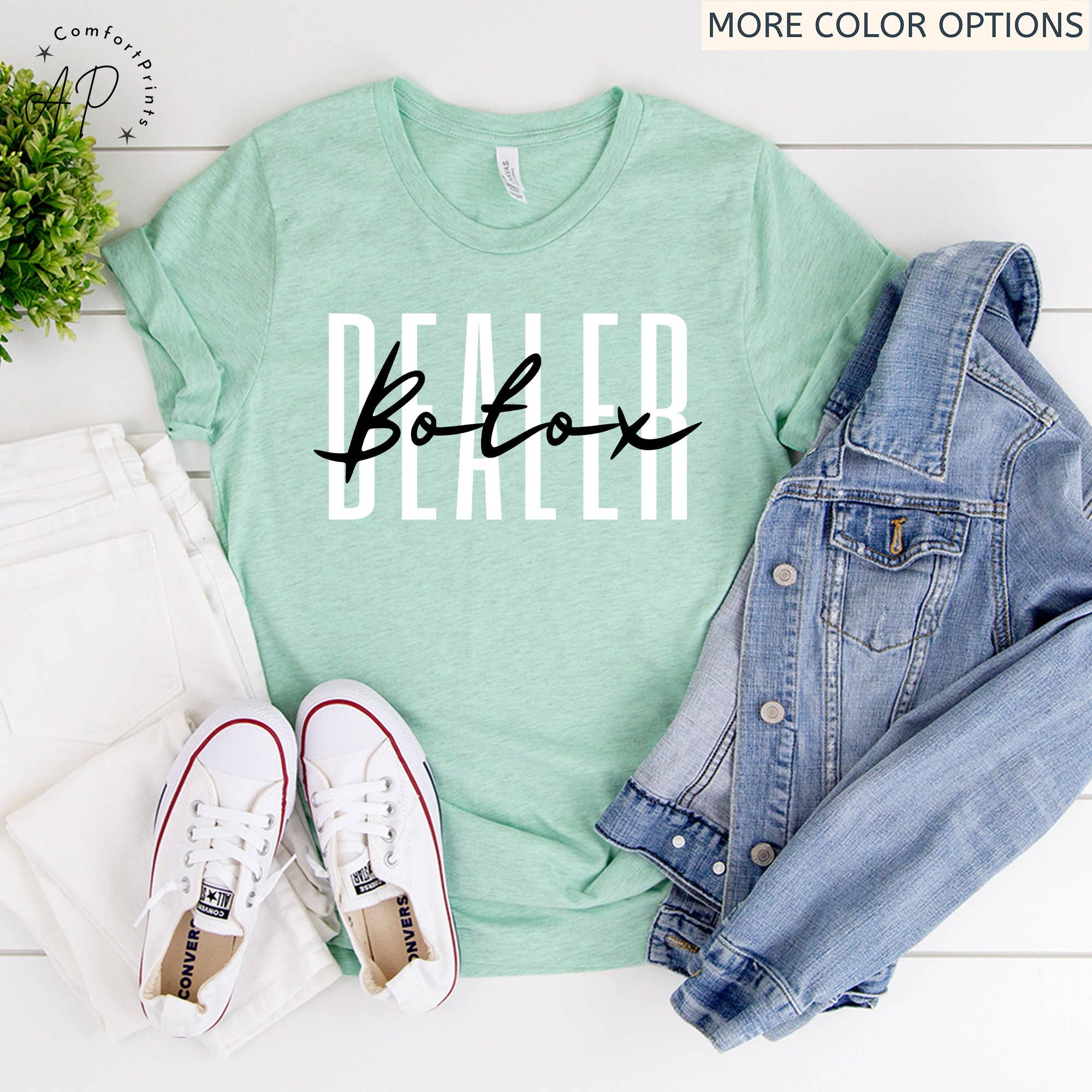 APComfortPrints - Wholesale Screen Printed T-Shirt - Women's - Botox Dealer T-Shirt, Skincare Dealer Tee3