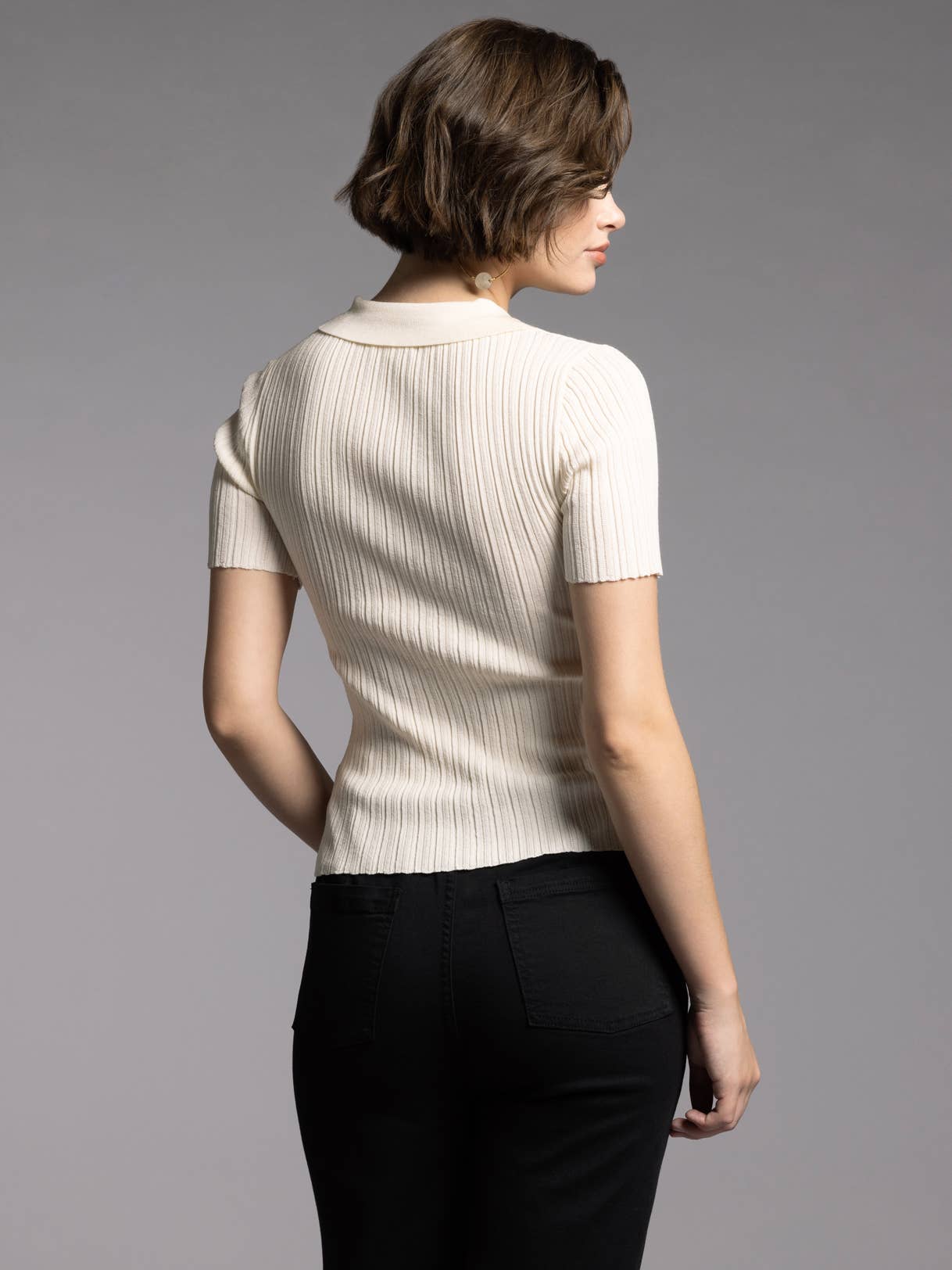 Weekend Los Angeles - Wholesale Knit Top - Women's - Collared Knit Top - COURTNEY TOP2
