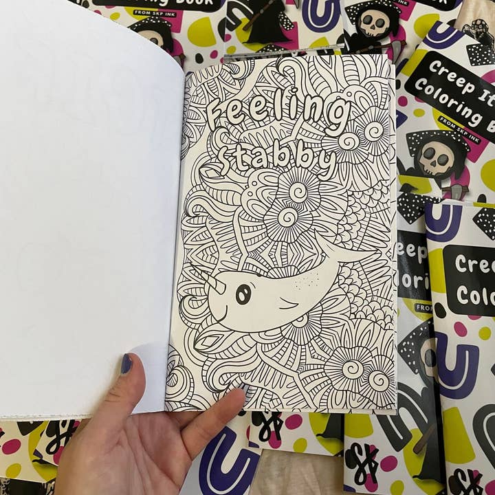 SKP ink - Wholesale Coloring Book - Adult - Creep it Real | Dark Humor Pun Coloring Book for Adults