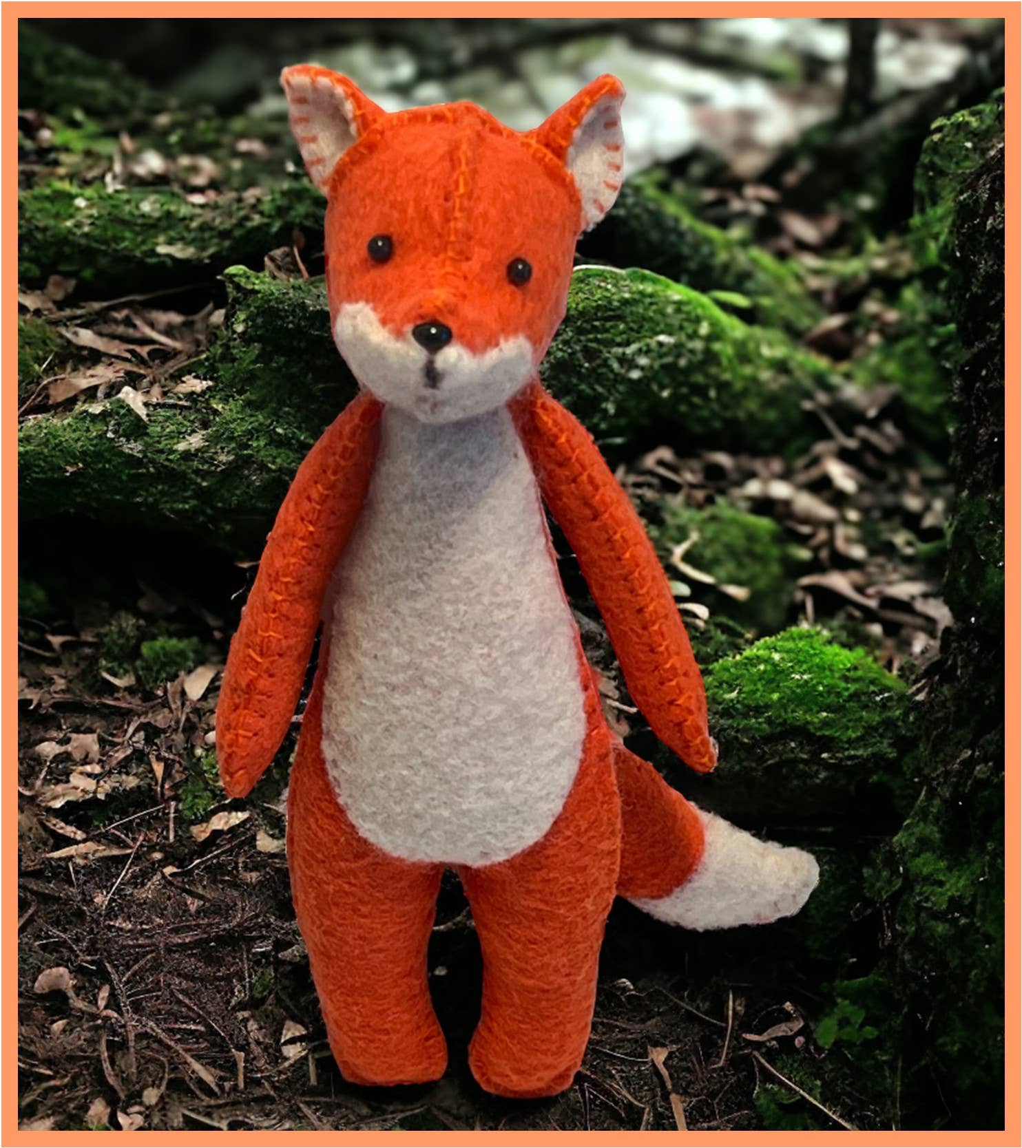 Genius Premium Craft - Vente Kit de bricolage - Kit de couture et de feutrage Renard en feutre