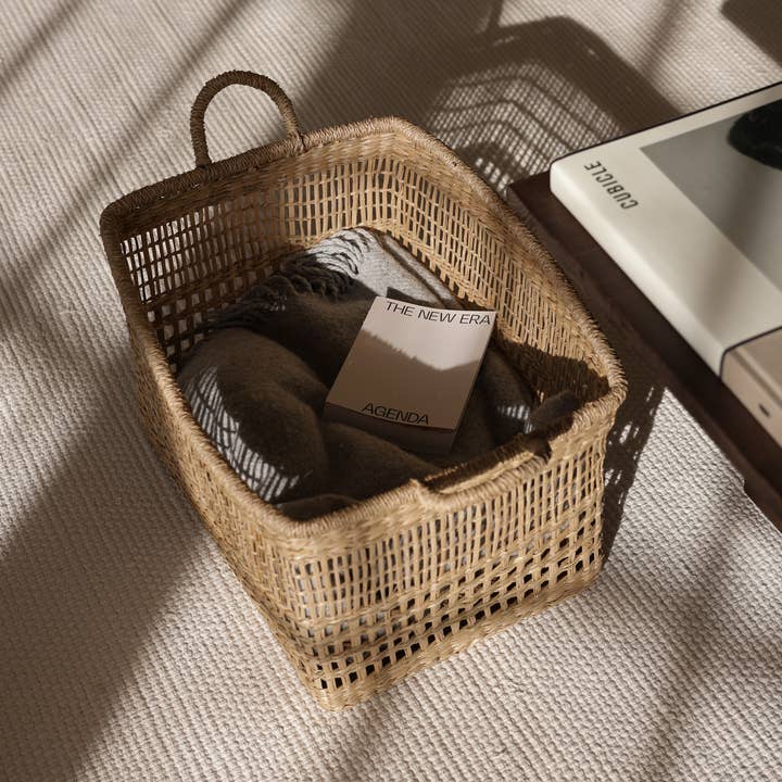 SUNNY HOME - Wholesale Basket - Seagrass Storage Basket with Handles – Salema Rectangular M2