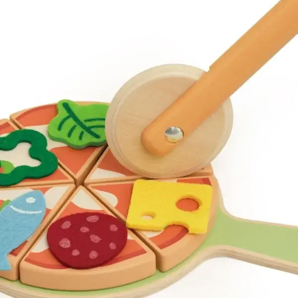 Hippychick – wholesale Wood toy – Child – Classic World Wooden Pizza Oven – Kids Pretend Play Food Toy3