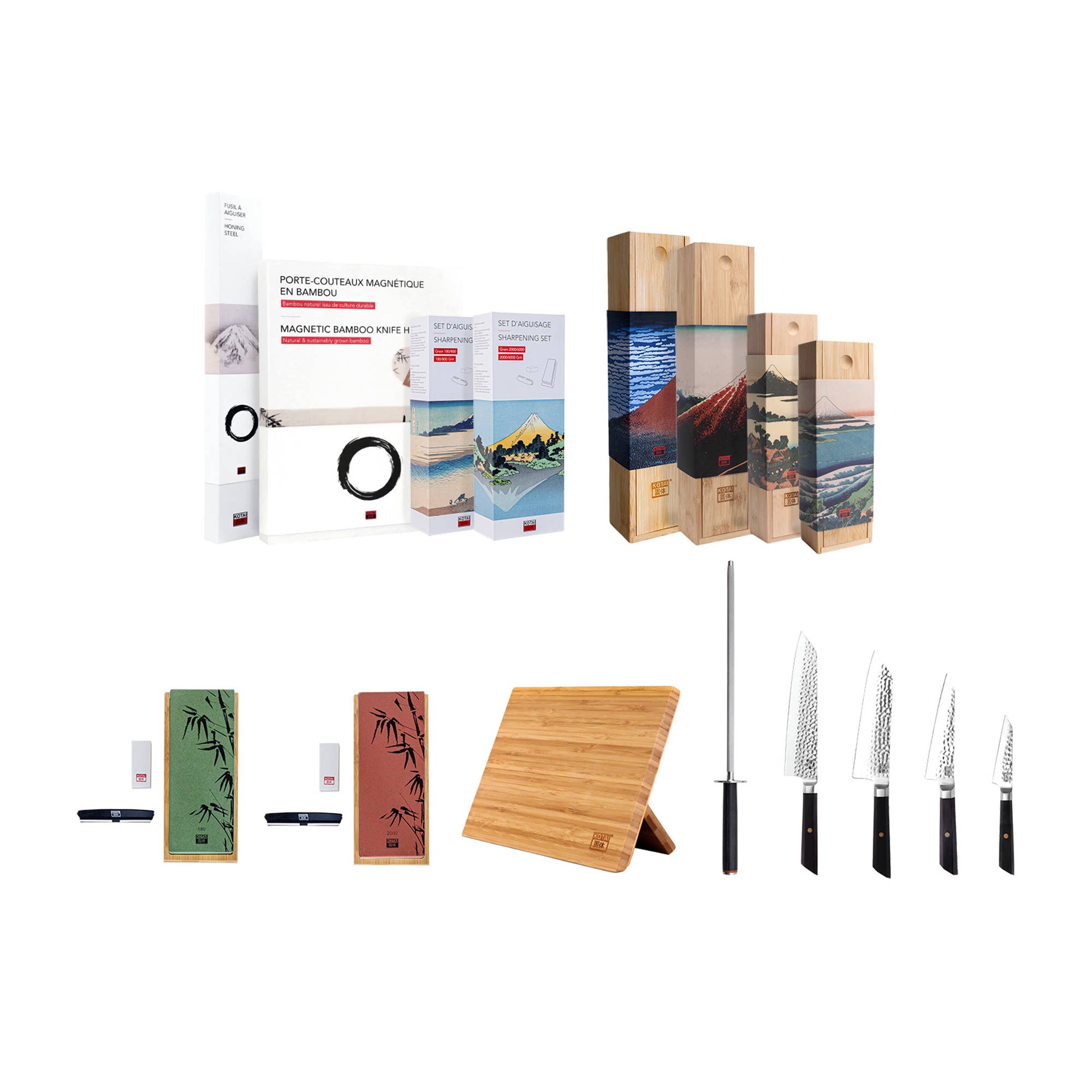 KOTAI - Wholesale Knife Set - Complete 8-Piece Knife Set - Bunka Collection1