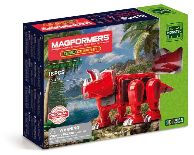 Magformers - Wholesale Toy Set - Kids - Magformers Monster Cera 18 Piece Set0