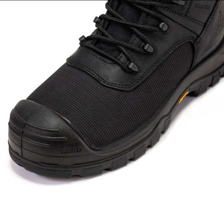 Rock Rooster Footwear - Wholesale Laarzen - Uniseks - ROCKROOSTER Beaufort zwarte 8-inch waterdichte werklaarzen met composietneus voor heren VAK8303