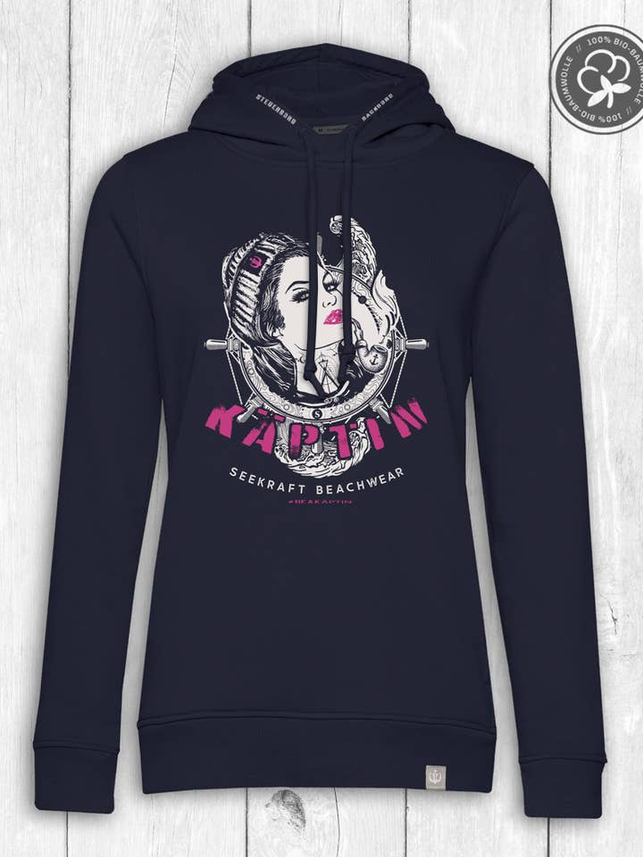 Huvtröja Finja ”CAPTAIN WAVE” — MARINBLÅ för wholesale av SEEKRAFT
