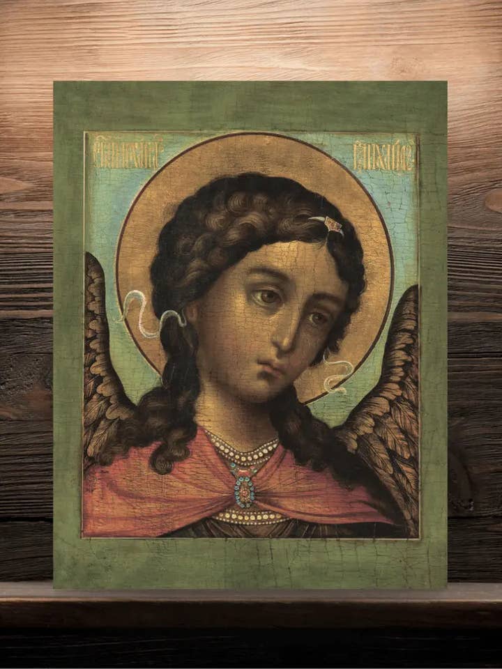 Orthodoxe icoon van Aartsengel Michaël op hout spirituele bescherming christelijke muurkunst voor wholesale door Iconsofsaints