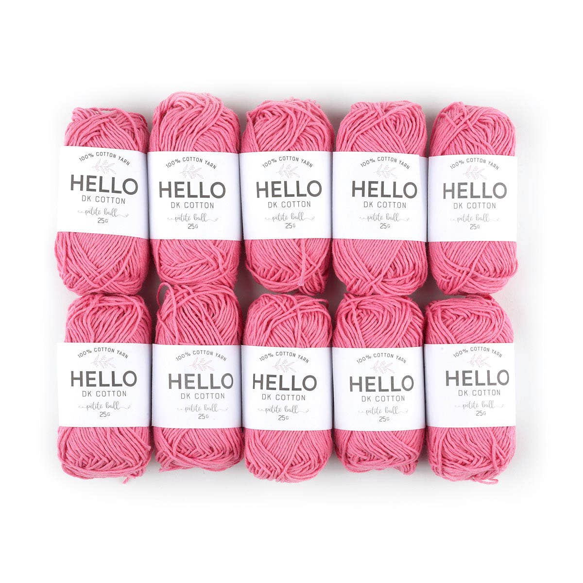 Creative World of Crafts – wholesale Garn – HEJ 100% bomull 25g Amigurumi garn förpackning med 10 bollar2