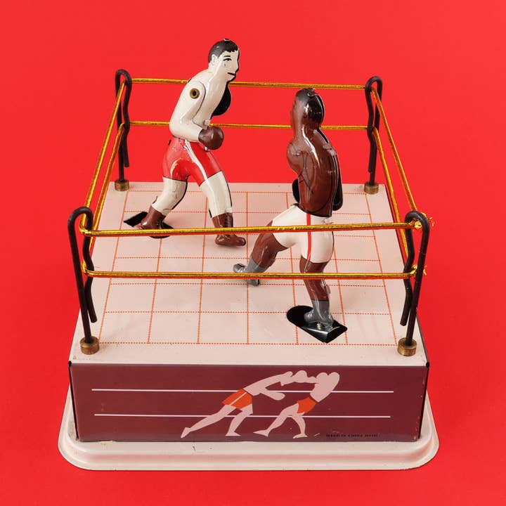 Tribal Trade GmbH – Brinquedo clássico - Crianças por atacado – Brinquedo de lata com boxeadores em ringue de boxe de lata6