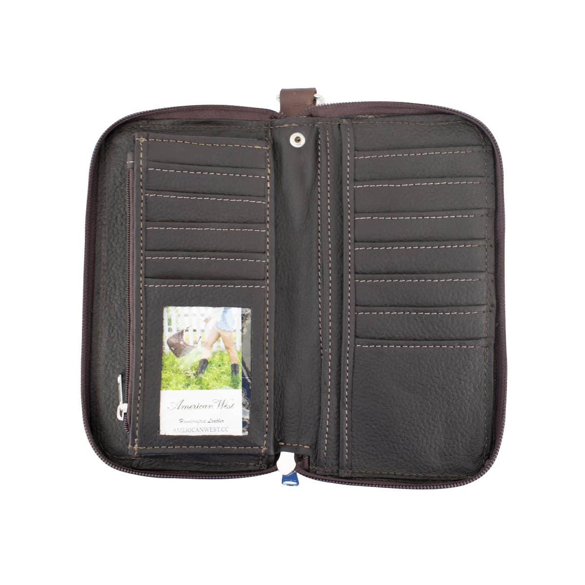 American West - Vendita all'ingrosso Portafogli - Donna - Portafoglio Zip Around Saddle Ridge12