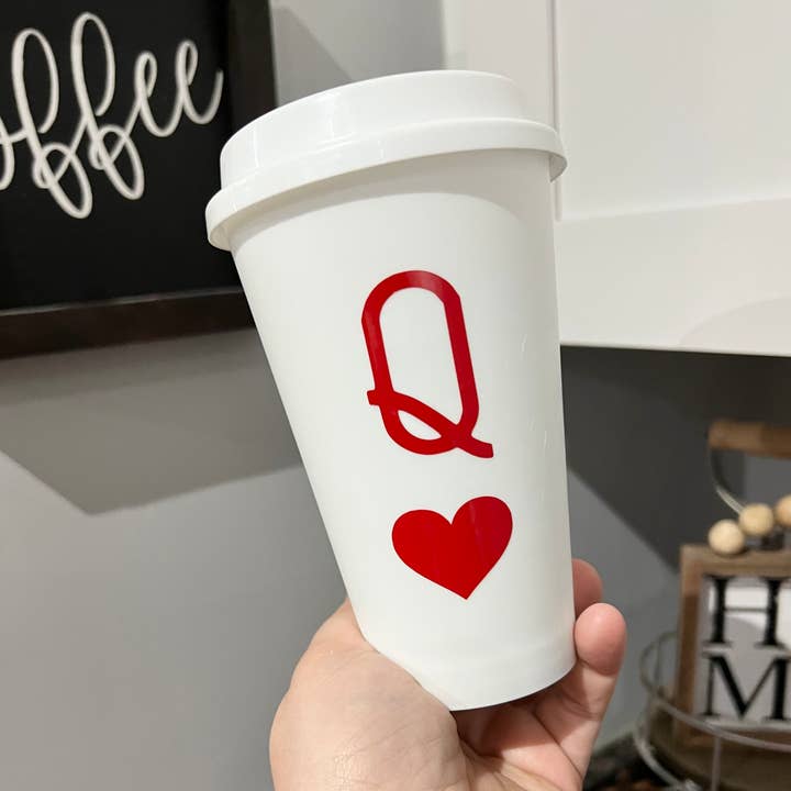 Dronning af hjerter Kaffe Tumbler | Kaff for engroshandel hos Boho Sips
