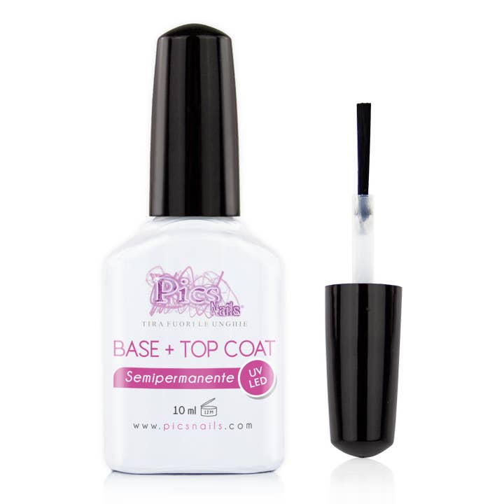 Professional UV/LED Semi-Permanent Base And Top Coat 10 Ml for wholesale by Pics Nails