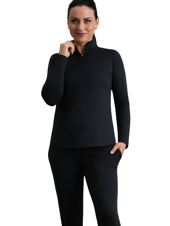 IBKomfortable Long Sleeve Mock Neck Top for wholesale by IBKÜL