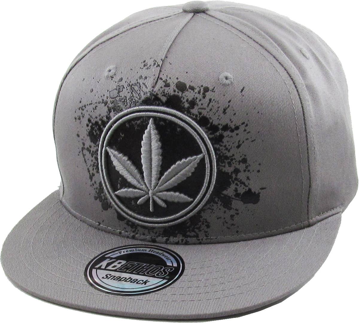 KBETHOS - Wholesale Flat Brim Cap - Men's - MARIJUANA LEAF SNAPBACK6