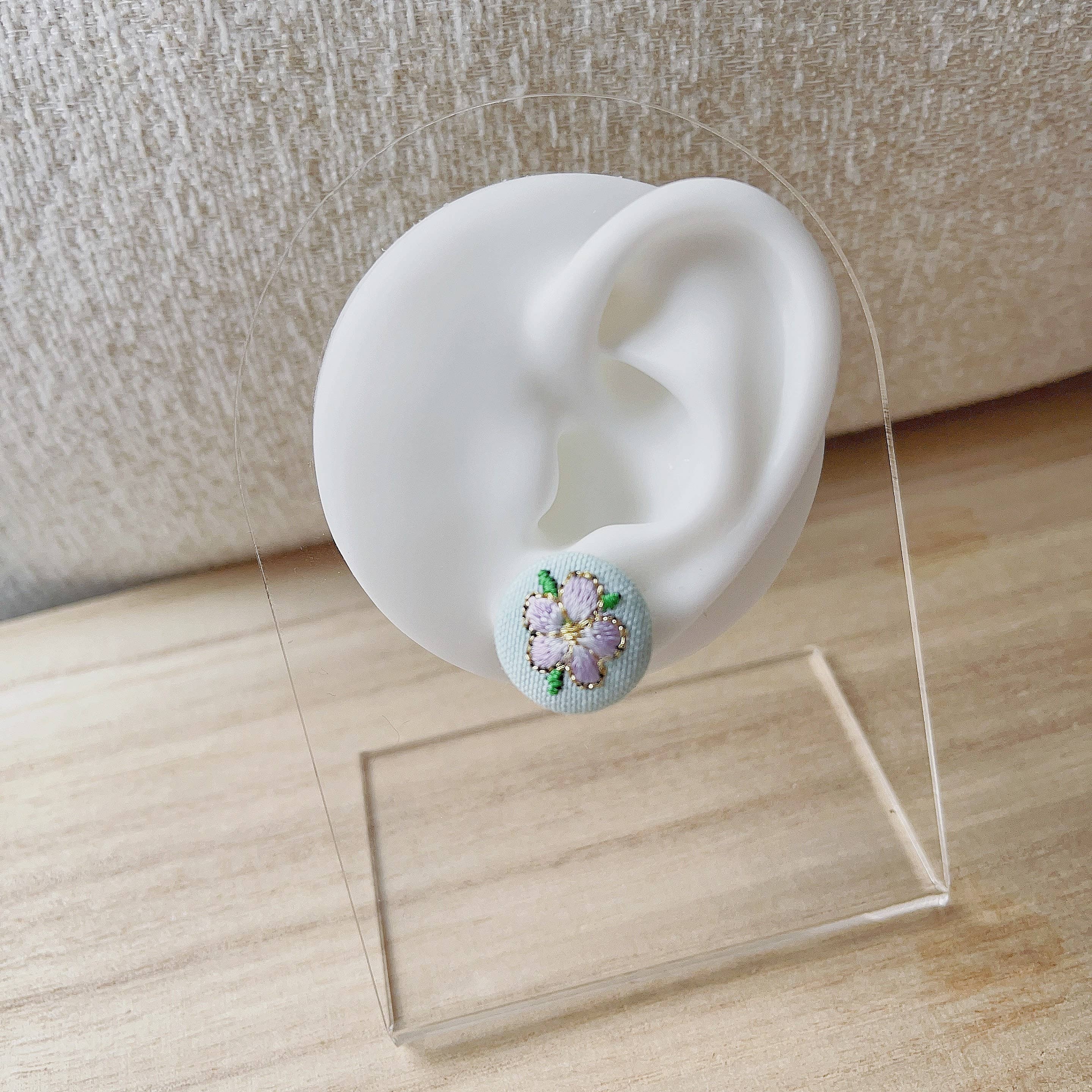 Giggle with Love - Wholesale Stud/Post Earrings - Embroidery Stud Earring| Handmade Embroidered Gift| Fruit Earrings Gift|Small Pear Embroidery Studs|Gift for Girlfriend|Mother Day Gift8