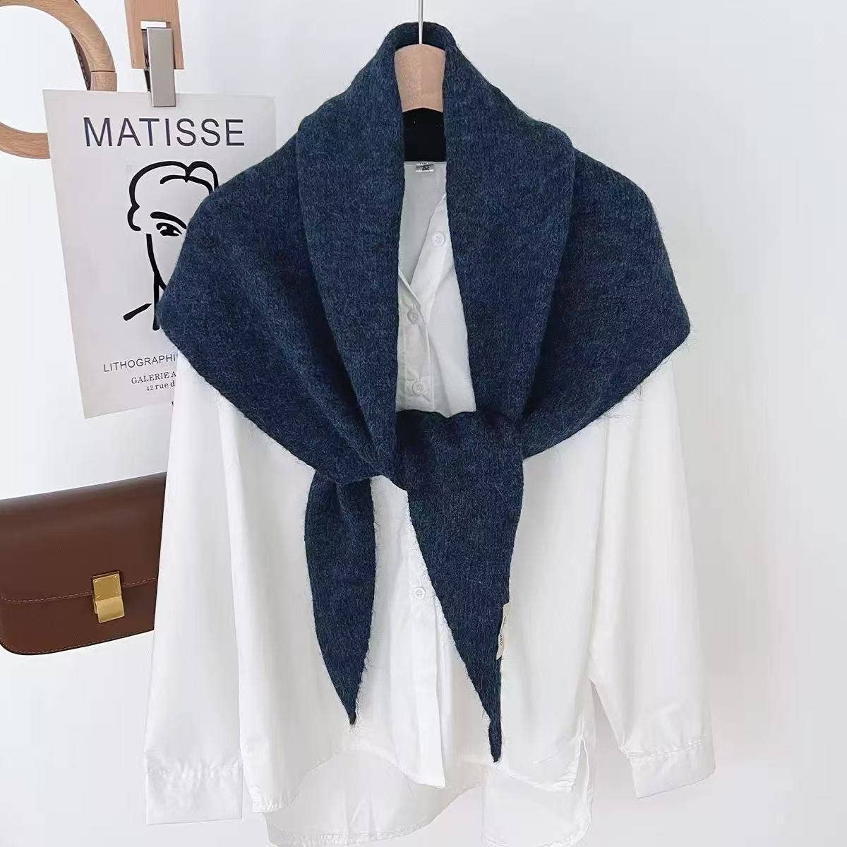LadyJuneAccessories - Wholesale Scarf - Women's - Soft Knit Triangle Scarf – Cozy Chic Korean Style9