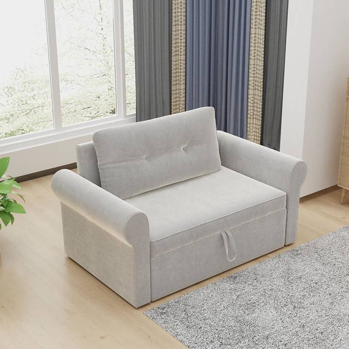 VIVZONE - Wholesale Sofa - Rolled Arm Convertible Sleeper Sofa With Cushions
