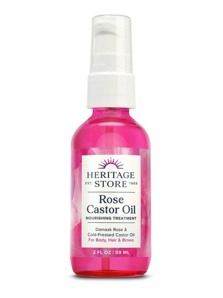Rose Castor Oil 2 oz for wholesale by Heritage Store