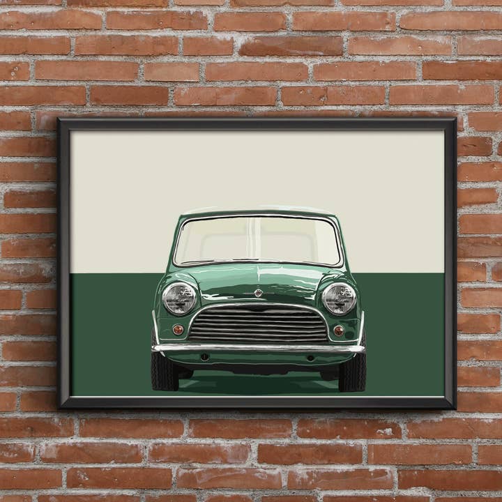 Illustrator maker – wholesale Art print – Mini Cooper S Art - Classic Mk1 Austin Mini Cooper S1