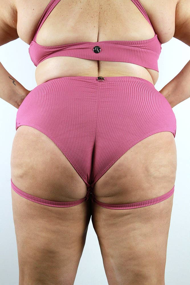 Sasha Mid Waist Garter Short - Dusty Pink  for wholesale on Faire6