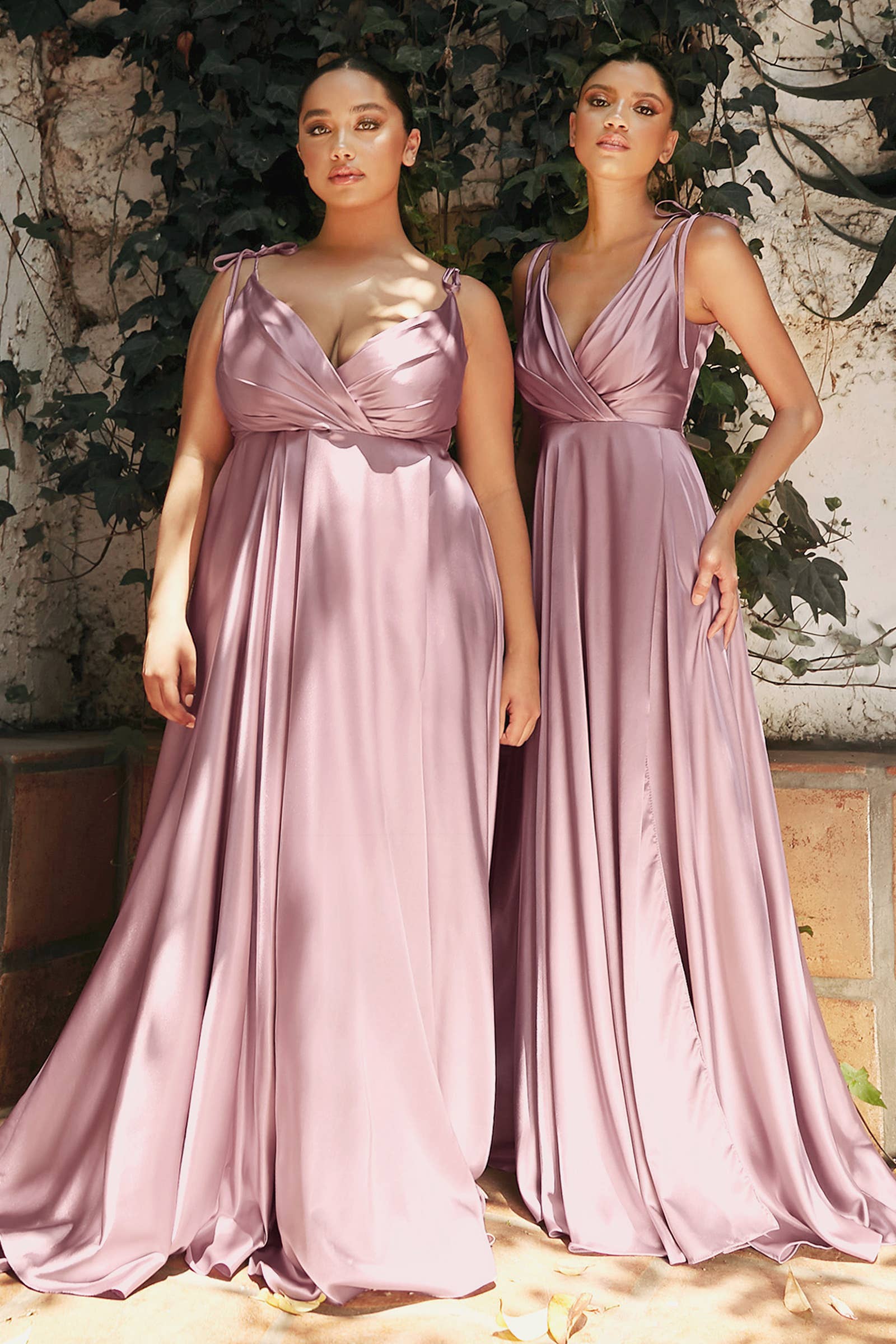 Ladivine by Cinderella Divine - Wholesale Gown - Women's - Flowy Satin A-Line Gown1