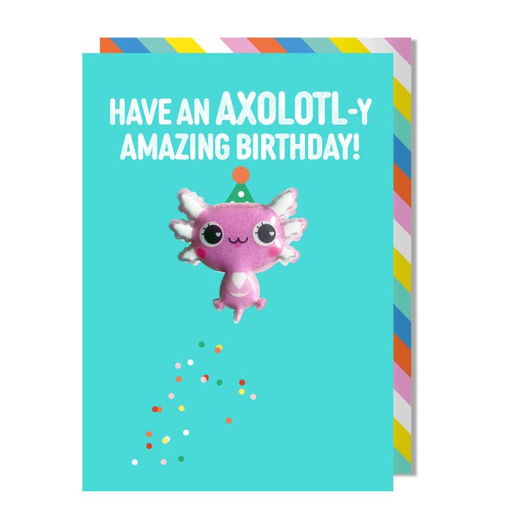 Hello Jello – Happy Birthday Card | Axolotl Magnet for wholesale by Pango Productions