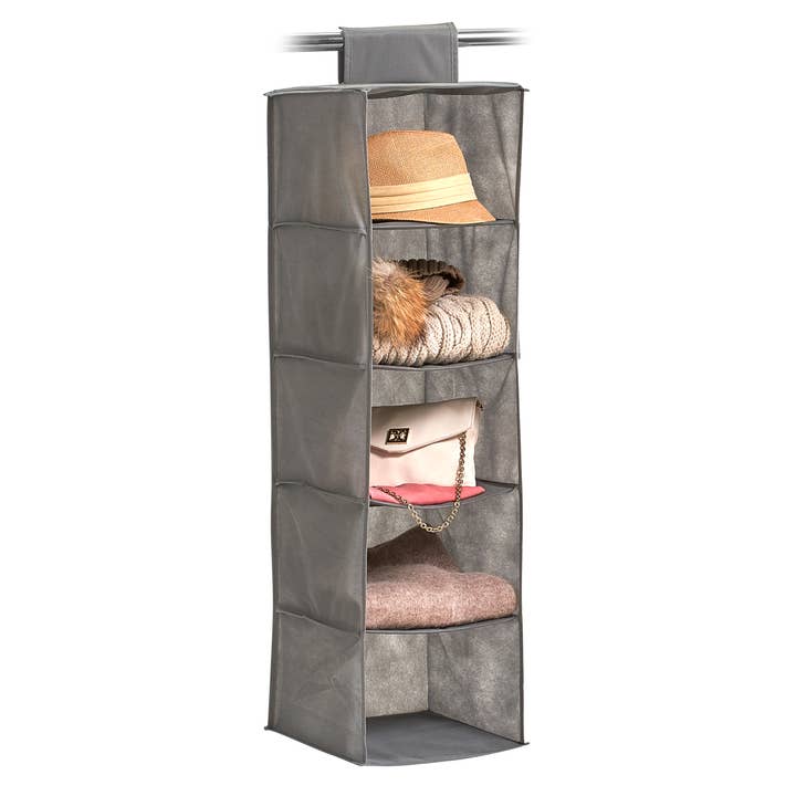 grey Hanging storage, 5 compartments, fleece, gray for wholesale on Faire1