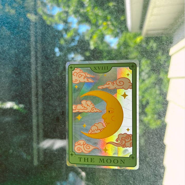 divine variety - Wholesale Suncatcher - the moon tarot suncatcher sticker3