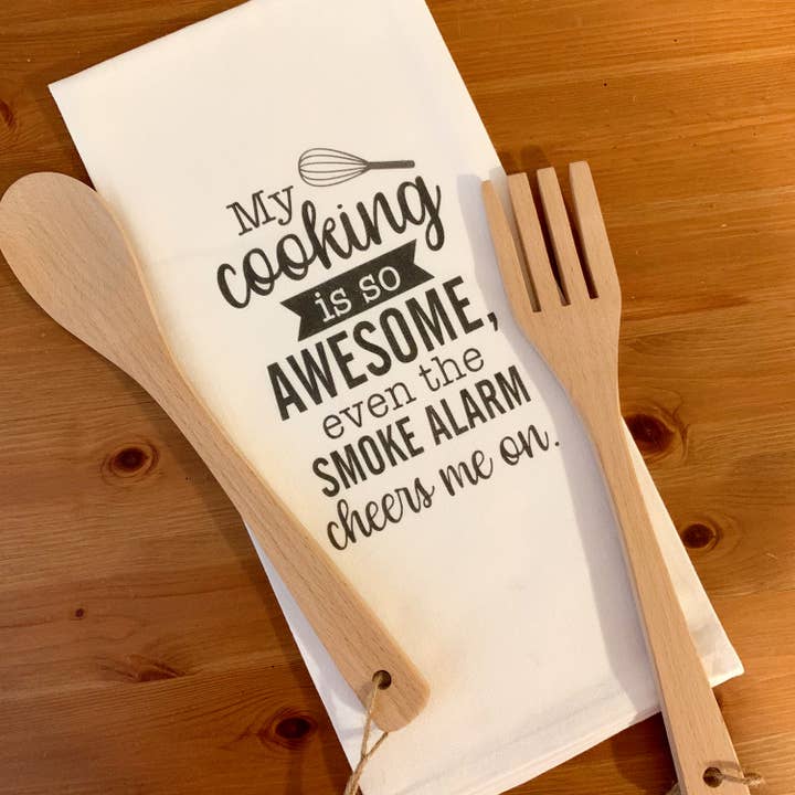 Torchon de cuisine Kennewick - Détecteur de fumée pour la vente par Shakes + Speares