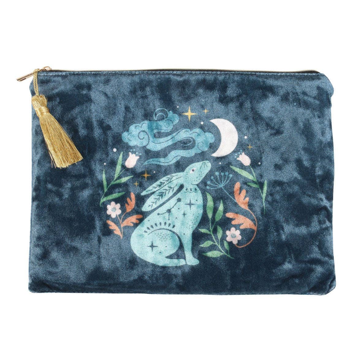 Something Different Wholesale - Wholesale Makeup/Cosmetic Bag - Mystical Midnight Hare Velvet Makeup Bag1
