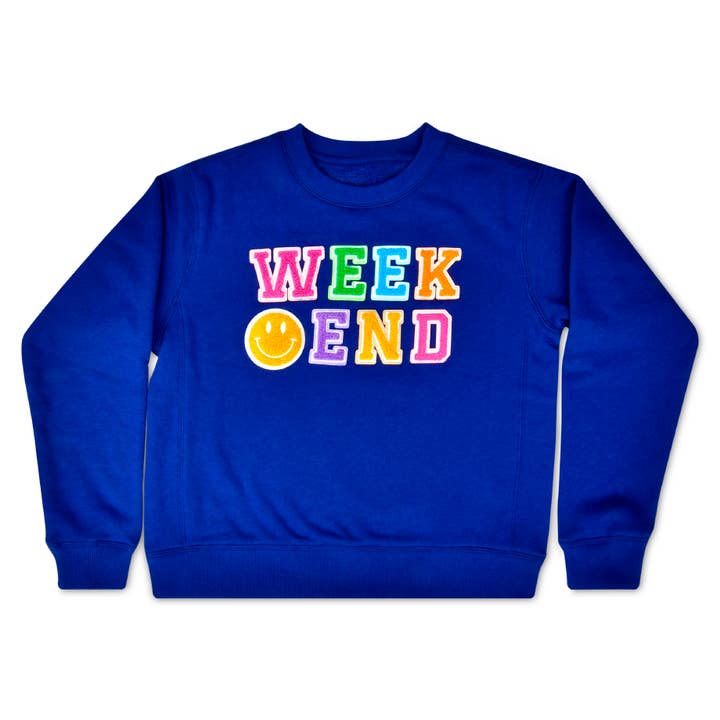 Weekend Midnight Basic Crew Neck Sweatshirt (MEDIUM 10-12) for wholesale by Iscream