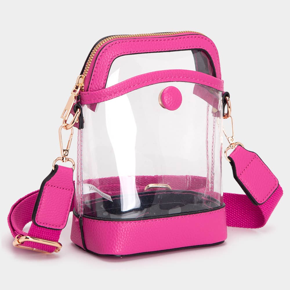 Sensibling Corp. - Wholesale Crossbody Bag - Women's - Solid Faux Leather Transparent Crossbody Bag1