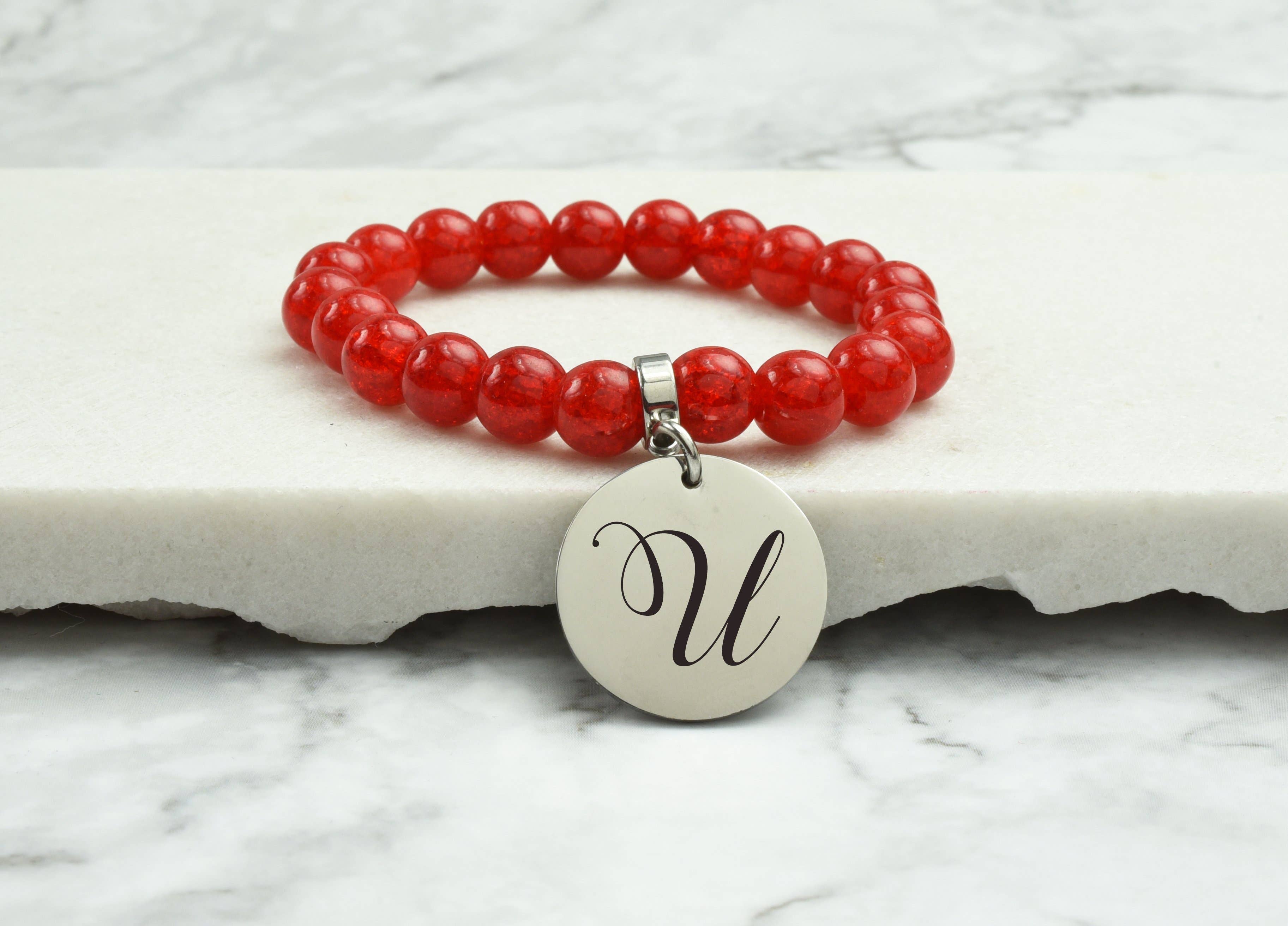 Pink Box - Wholesale Armband met kralen - Mama, Big Sis, Lil Sis Crystal Initial armband door roze doos46