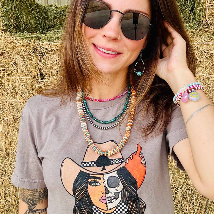 Wild Hancock Creations - Wholesale Beaded/Pearl Necklace - Orange Spiny Oyster Necklace/Genuine Turquoise Necklace2