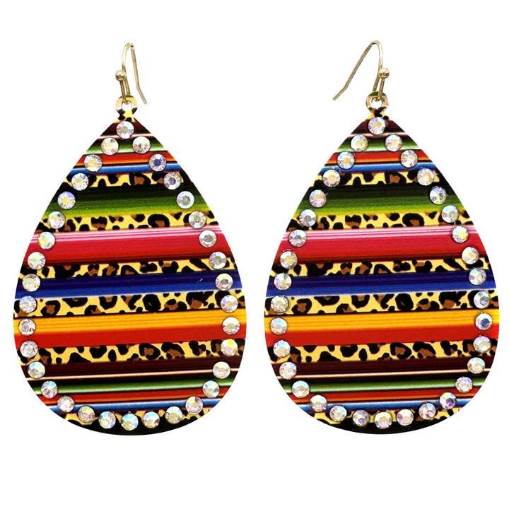 Teardrop Print Metal Earrings for wholesale by Lunar Deer