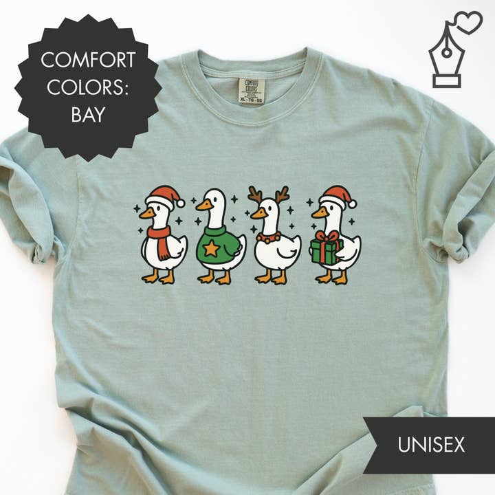 Julegæs Komfortfarver Skjorte for engroshandel hos KylieBeth Designs